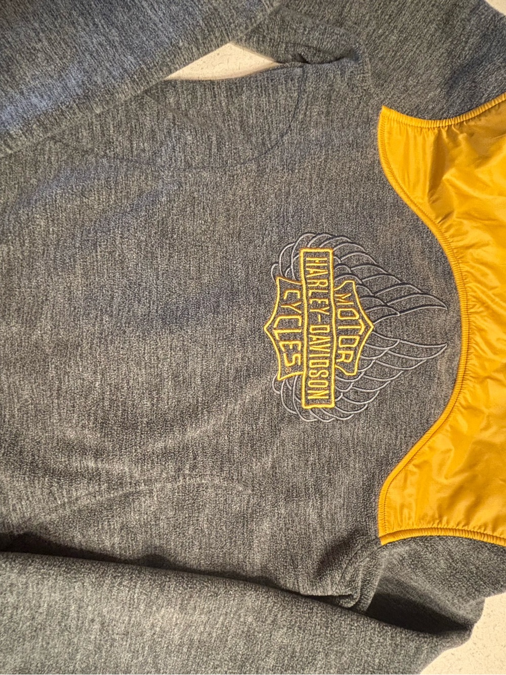 Harley-Davidson woman’s Grey and Yellow zip up